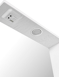 Stella Polare Зеркальный шкаф Кармела 65/С люкс белое серебро – фотография-7